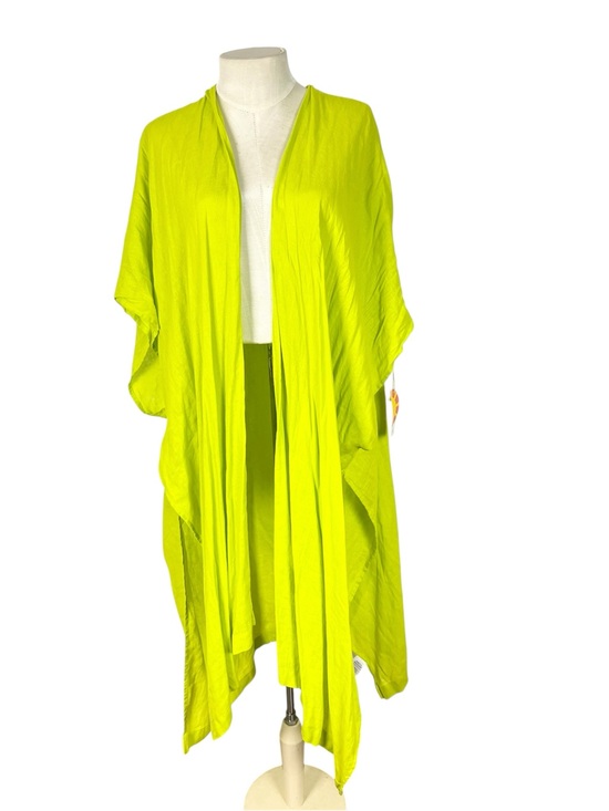 C&C California Other - NWT C&C California linen blend kimono One Size lime green cover up